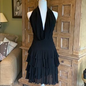 Drape neck cocktail dress